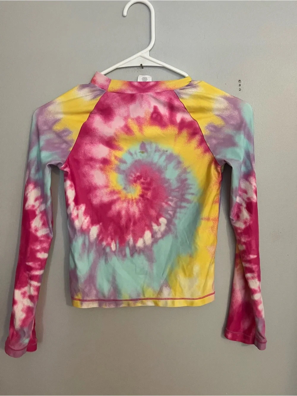 Tucker + Tate Girls' Tie-Dye Long Sleeve Rashguard in Pink,‎ Yellow, Blue